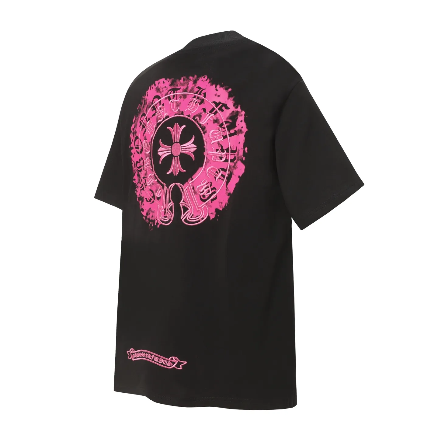 P170 Chrome Hearts CH Chrome Hearts Sanskrit horseshoe embroidered short-sleeved T-shirt. Printed by direct injection imported machine. Hardware accessories are all milled and customized. Correct configuration. Black 2025 Chrome Hearts authentic packaging. 280 grams of custom-dyed double yarn cotton. Large version. Loose and stylish. Different from lower versions, slim and long version with upper body and hip stretch. 100% commitment: top quality. Not fast food. The highest version on the market. Top quality - different from ordinary versions on the market. If you care about quality, you should also respect the price. Absolutely 0 after-sales service and 0 return rate so far. It’s hard not to love the style - 280g double yarn cotton custom dyed fabric - Correct high-density main mark, washed tag, hand-sewn